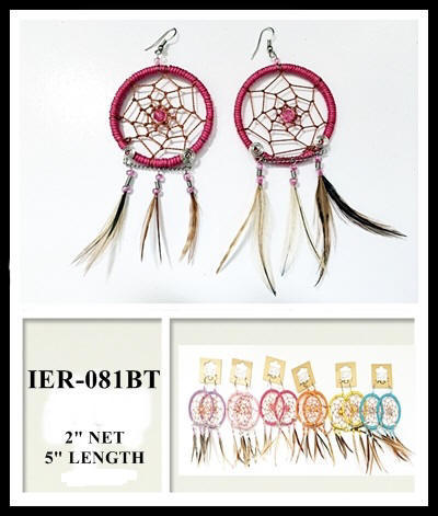 2 Inch Diameter Dream Catcher Earrings