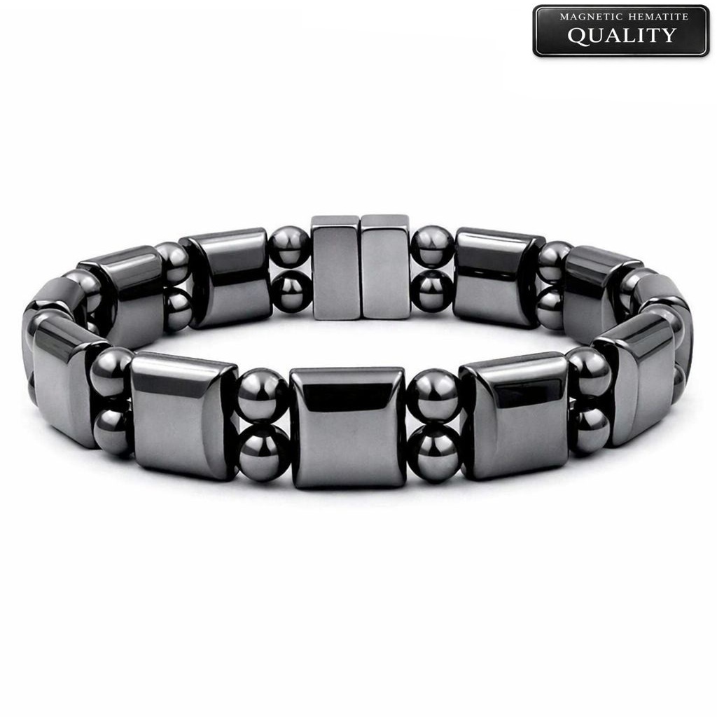 Magnetic Hematite Bracelet for Men & Women – Bold Beads Style #200