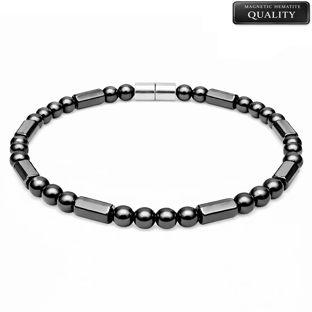 Magnetic Hematite Bracelet for Men & Women â€“ Mixed Bead Style #206