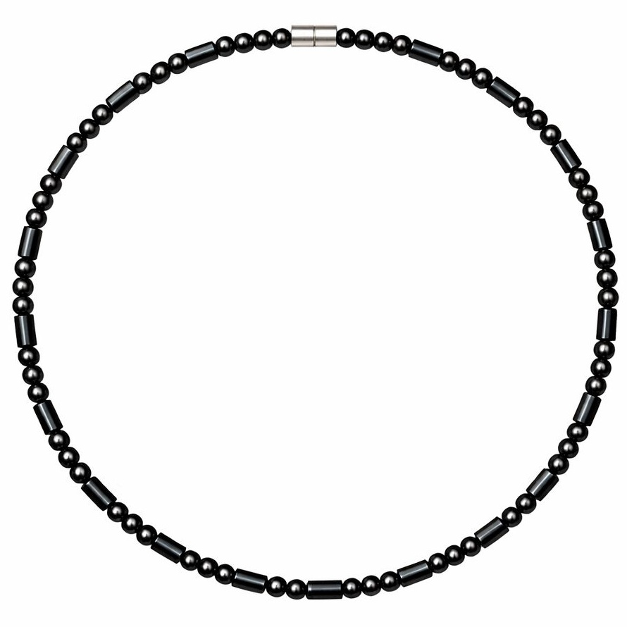 Magnetic Hematite Necklace for Men & Women – Mixed Bead Style