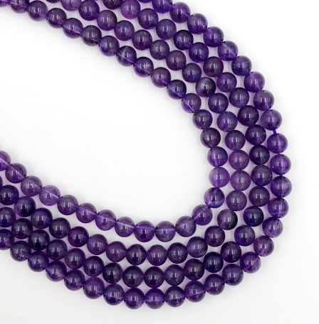 6mm 15" AAA Natural Genuine Amethyst Stone Beads #Beads-6AM