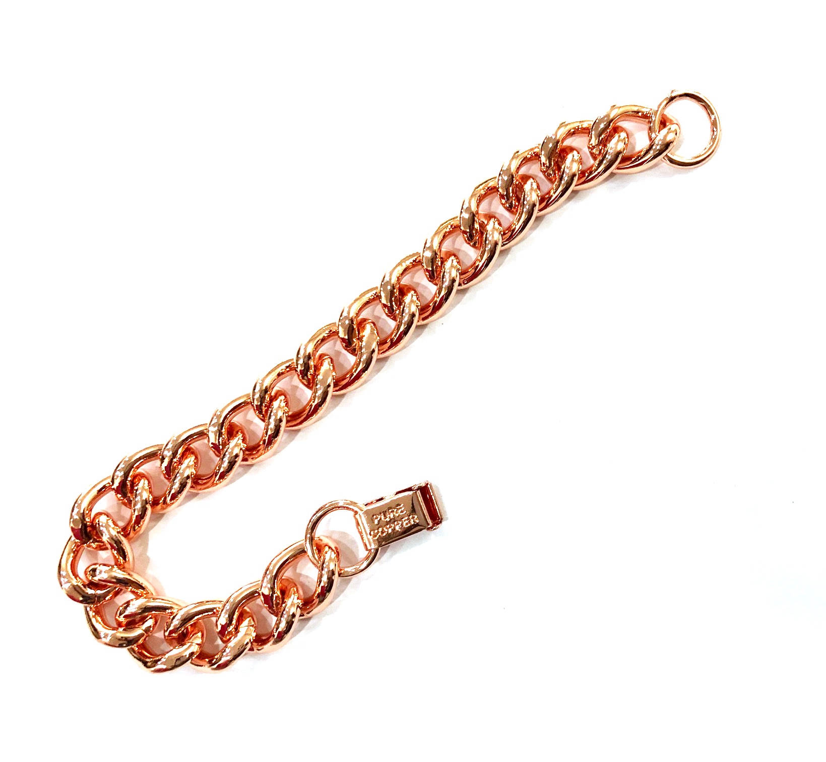 1 PC. 99.95% Pure Heavy Link Copper Bracelet For Men And Women 8" #CLB-100