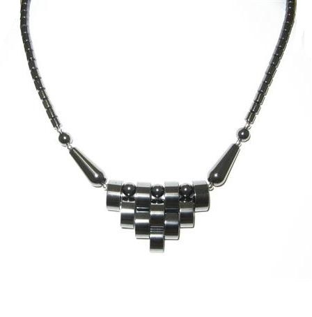 Dozen Pyramid Hematite Necklace (NON-Magnetic) #HN-0045