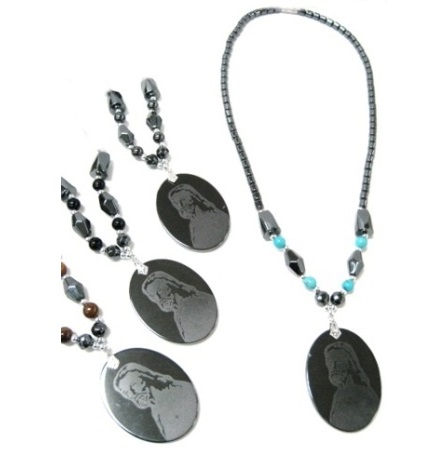 Dozen Jesus Hematite Necklaces #HN-81009