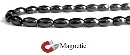 10 Strands 16" 6x12mm Rice Oval Magnetic Beads MB-R6x12STR