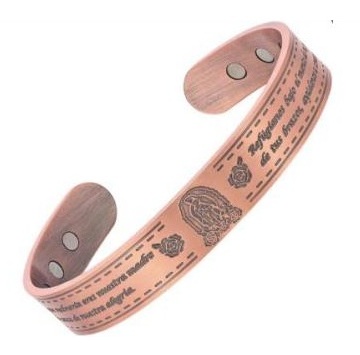 Guadeloupe Copper Magnetic Bangle Bracelet Magnets #MBG702