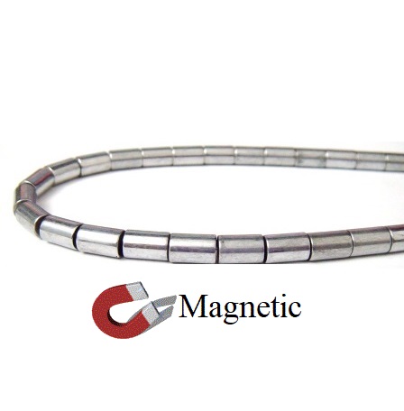 1 Strand 5x8mm Tube Silver Magnetic Hematite Beads MBS-T5x8