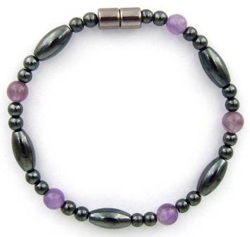 1 PC. (Magnetic) Amethyst Magnetic Bracelet Hematite Magnetic Bracelet #MHB102