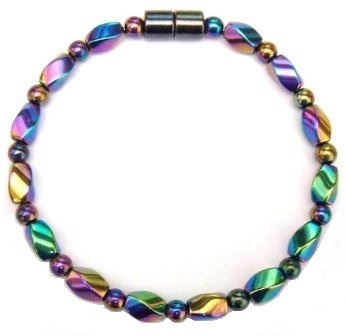 1 PC. (Magnetic) Iridescent Magnetic Bracelet Hematite Bracelet #MHB106