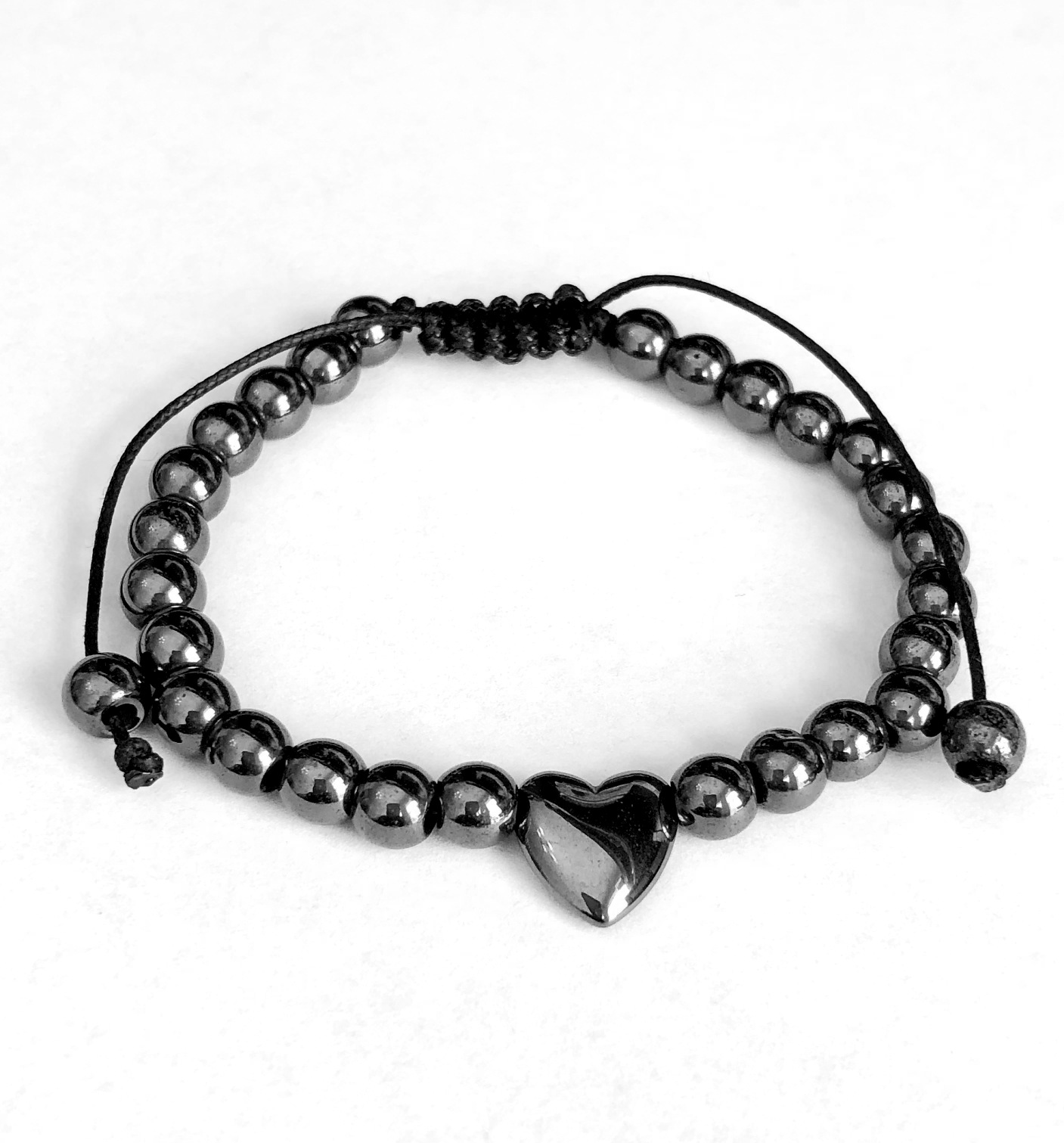 Dozen (12 PC.) Hematite Heart Magnetic Bracelets Adjustable One Size Fits All #MHB-572