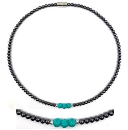 1 PC. Turquoise Magnetic Necklace for Women #MN-0018