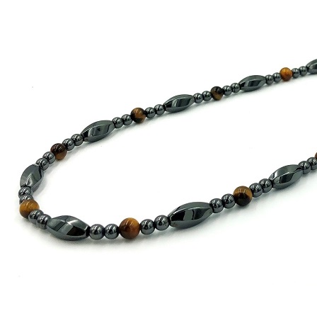 1 PC. Natural Tiger Eye Magnetic Necklace #MN-402TE