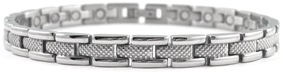 Slim Women Stainless-Steel Railroad Track Magnetic Bracelet #SSB085